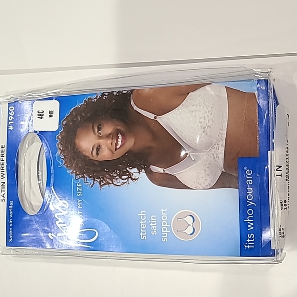 Just My Size Intimates & Sleepwear Nwt Jms White 48c Satin Wire